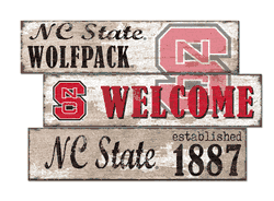 North Carolina State Wolfpack Welcome 3 Plank