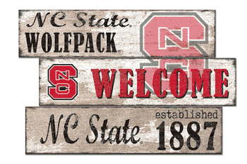 North Carolina State Wolfpack Welcome 3 Plank