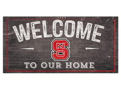 North Carolina State Wolfpack Welcome Distressed 6 x 12