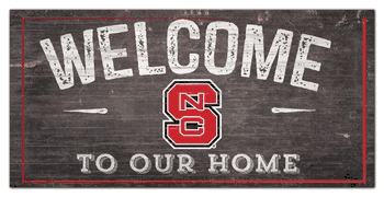 North Carolina State Wolfpack Welcome Distressed 6 x 12