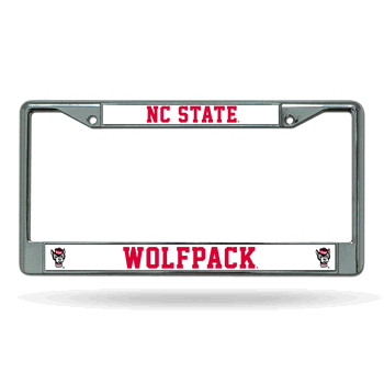 North Carolina State Wolfpack Standard Chrome Frame with Plastic Inserts 12