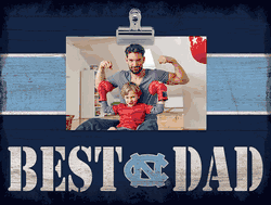 North Carolina Tar Heels 10" x 8" Best Dad with Stripe Clip Frame