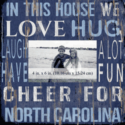 North Carolina Tar Heels 10x10 In This House Frame