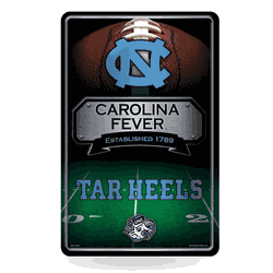 North Carolina Tar Heels 11X17 Large Embossed Metal Wall Sign
