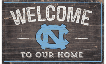 North Carolina Tar Heels 11X19 Welcome to Our Home Sign
