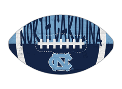 North Carolina Tar Heels 12" Football Cutout Sign with City Name