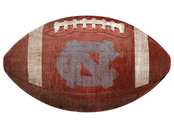North Carolina Tar Heels 12" Football Shaped Sign