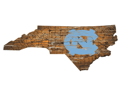North Carolina Tar Heels 12" Mini Roadmap State Sign