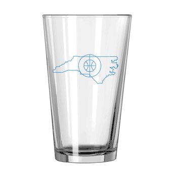 North Carolina Tar Heels 16oz Court Pint Glass