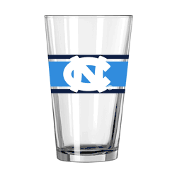North Carolina Tar Heels 16oz Stripe Pint Glass