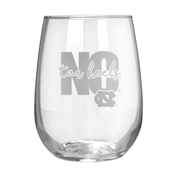 North Carolina Tar Heels 17oz Stemmless Wine Glass
