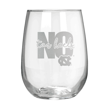 North Carolina Tar Heels 17oz Stemmless Wine Glass