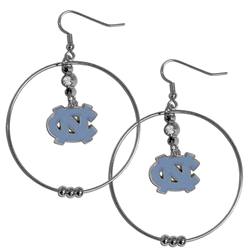 North Carolina Tar Heels 2 Inch Hoop Earrings