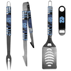 North Carolina Tar Heels 3 pc BBQ Set and Bottle Opener