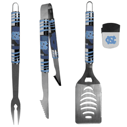 North Carolina Tar Heels 3 pc BBQ Set and Chip Clip