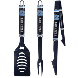North Carolina Tar Heels 3 pc Color BBQ Tools