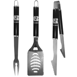 North Carolina Tar Heels 3 pc Steel BBQ Set in Black