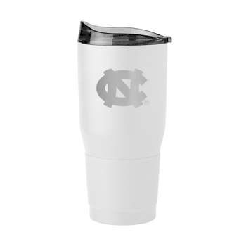 North Carolina Tar Heels 30oz White Etch Powder Coat Tumbler