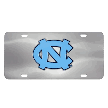 North Carolina Tar Heels 3D Stainless Steel License Plate