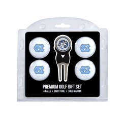 North Carolina Tar Heels 4 Ball Gift Set + Divot Tool & Marker