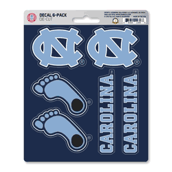 North Carolina Tar Heels 6 Count Mini Decal Sticker Pack