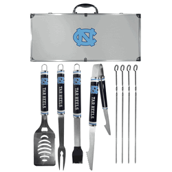 North Carolina Tar Heels 8 pc Logo BBQ Set