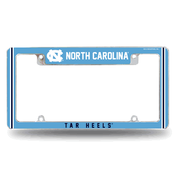 North Carolina Tar Heels Alternate Design All Over Chrome Frame