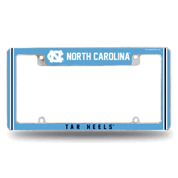 North Carolina Tar Heels Alternate Design All Over Chrome Frame