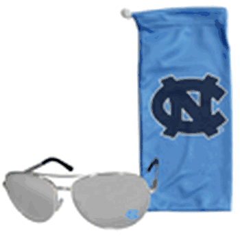 North Carolina Tar Heels Aviator Sunglasses and Bag Set