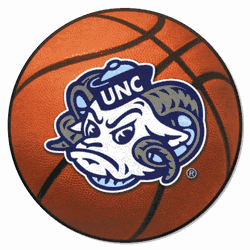 North Carolina Tar Heels Basketball Rug - 27in. Diameter, Ram