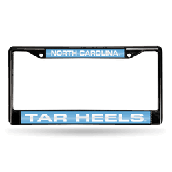 North Carolina Tar Heels Black 12" x 6" Black Laser Cut Chrome Frame