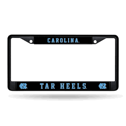 North Carolina Tar Heels  Black Chrome Frame with Plastic Inserts 12" x 6" Car/Truck Auto Accessory