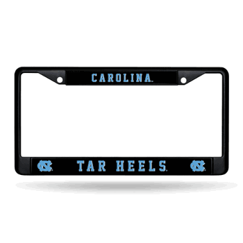 North Carolina Tar Heels  Black Chrome Frame with Plastic Inserts 12