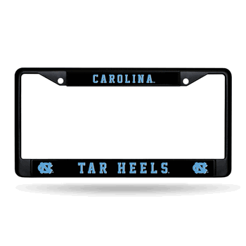 North Carolina Tar Heels Standard Black Chrome Frame with Plastic Inserts 12