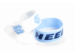 North Carolina Tar Heels Bracelets 2 Pack Wide