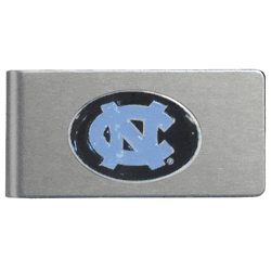 North Carolina Tar Heels Brushed Metal Money Clip
