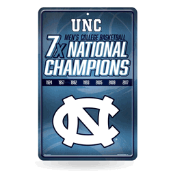 North Carolina Tar Heels Champ 11" x 17" Home Decor Sign