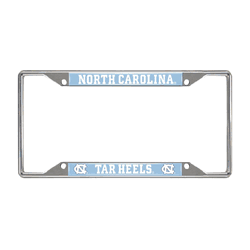 North Carolina Tar Heels Chrome Metal License Plate Frame, 6.25in x 12.25in