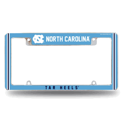 North Carolina Tar Heels Classic 12" x 6" Chrome All Over Automotive License Plate Frame