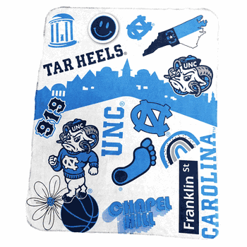 North Carolina Tar Heels Classic Native Fleece Throw
