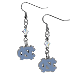 North Carolina Tar Heels Crystal Dangle Earrings