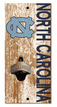 North Carolina Tar Heels Distressed Bottle Opener