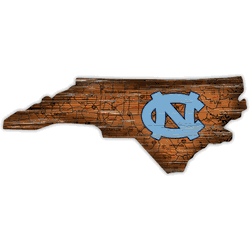 North Carolina Tar Heels Distressed State with Logo