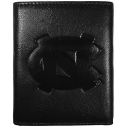 North Carolina Tar Heels Embossed Leather Tri-fold Wallet