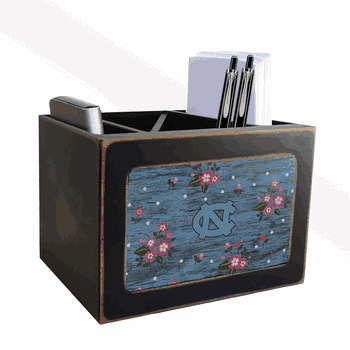 North Carolina Tar Heels Floral Desktop Organizer