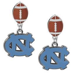 North Carolina Tar Heels Football Stud Earrings