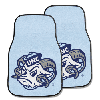 North Carolina Tar Heels Front Carpet Car Mat Set - 2 Pieces, Ram