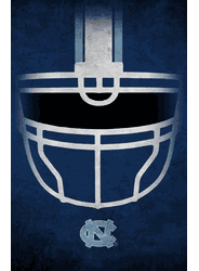 North Carolina Tar Heels Ghost Helmet 17x26