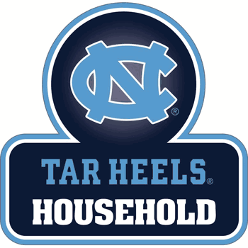 North Carolina Tar Heels Household Auto Decal