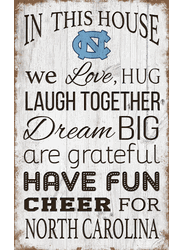 North Carolina Tar Heels In This House 11x19 Sign